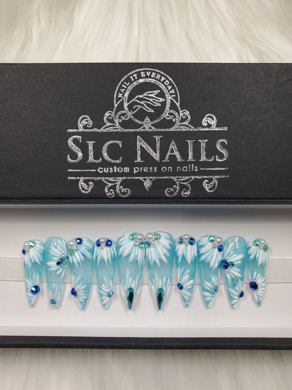 Blue Iced Floral
