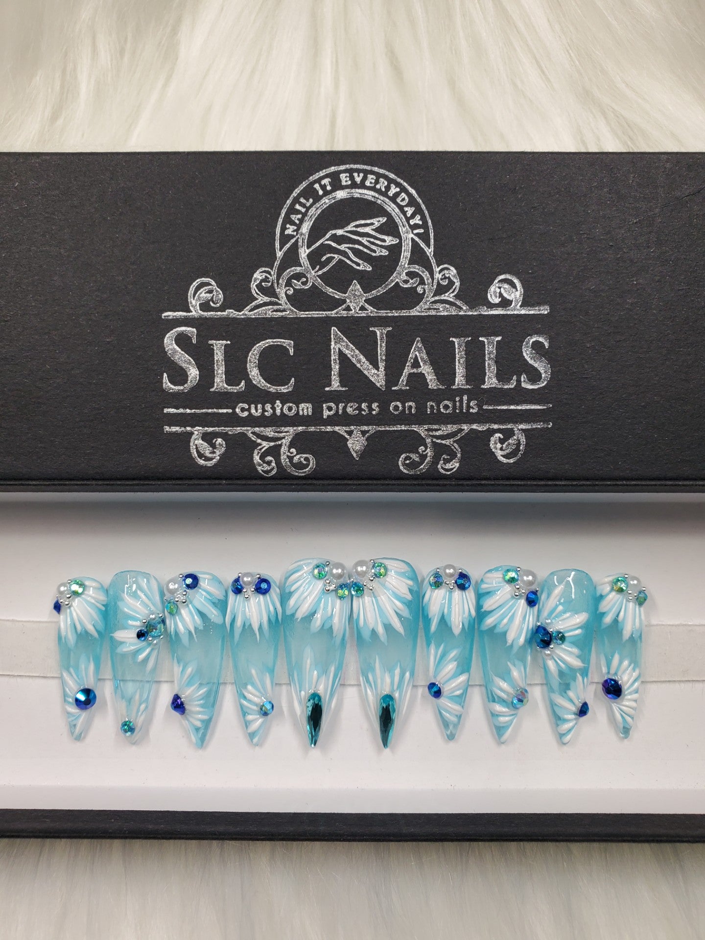 Blue Iced Floral