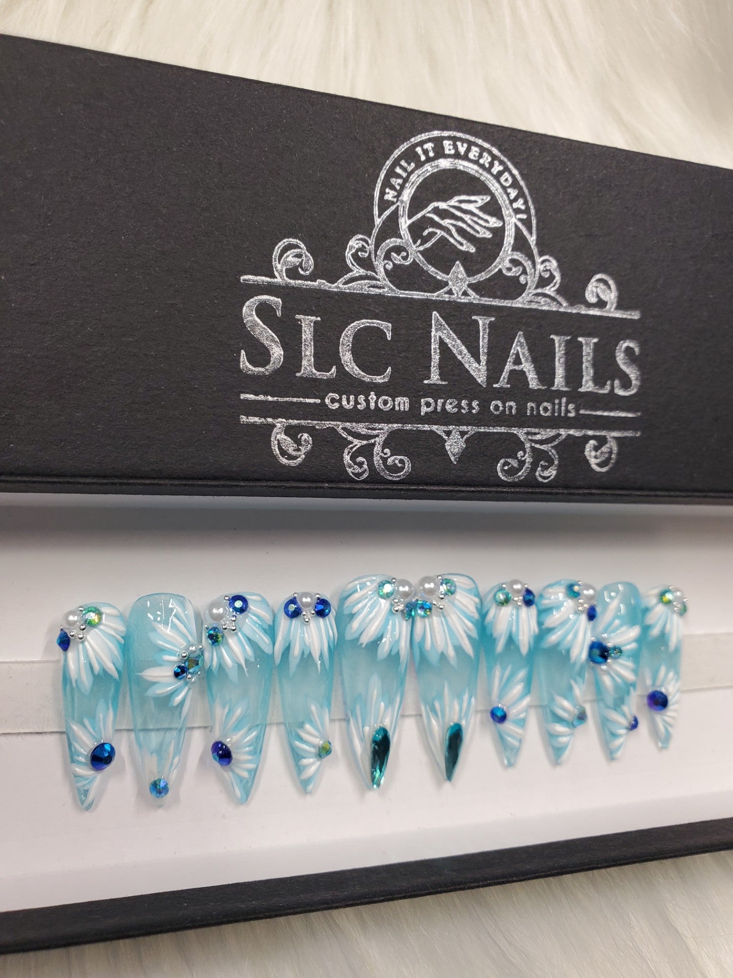 Blue Iced Floral