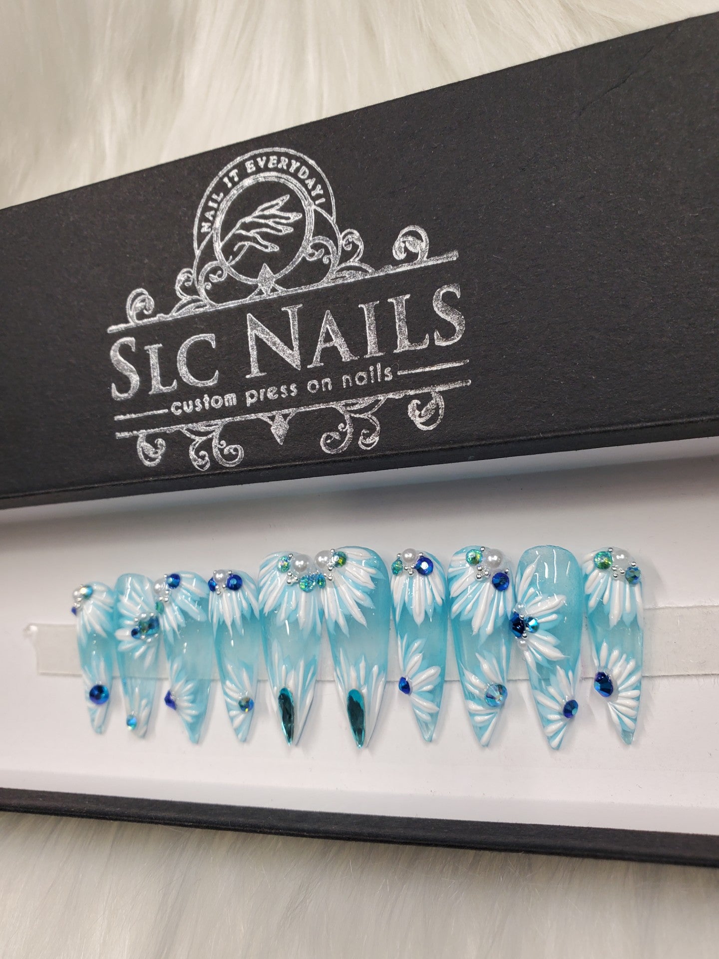 Blue Iced Floral