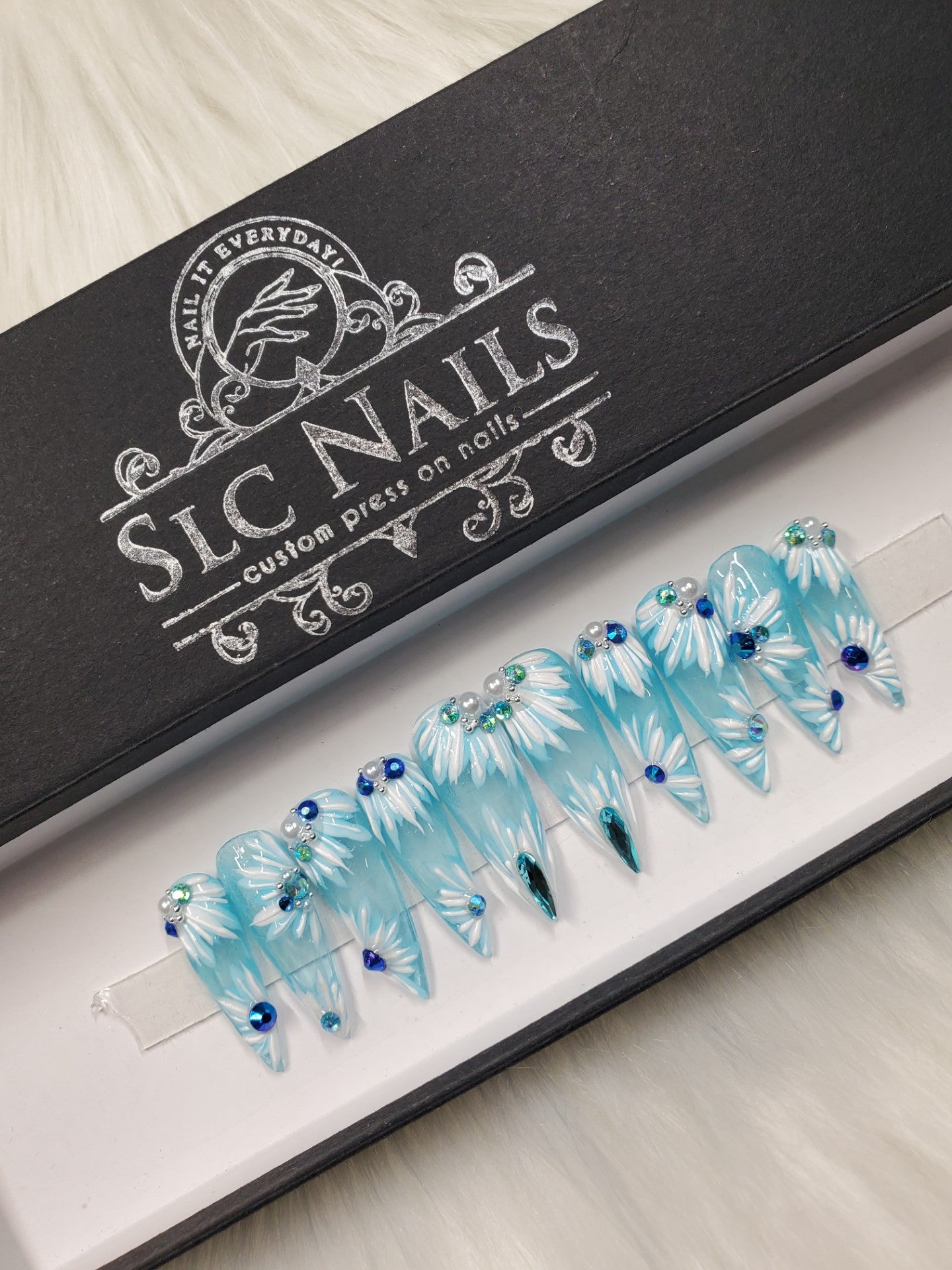 Blue Iced Floral