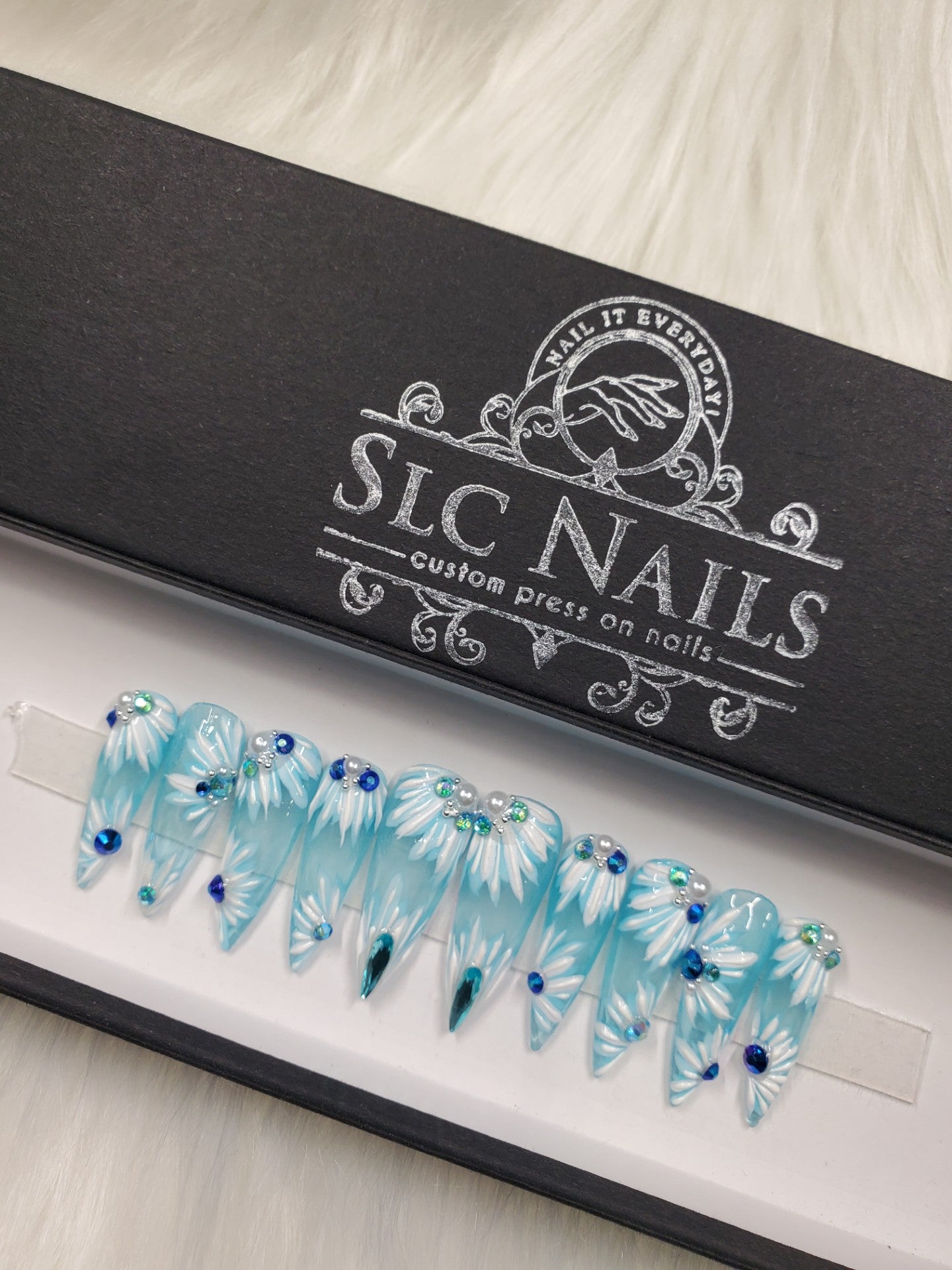 Blue Iced Floral