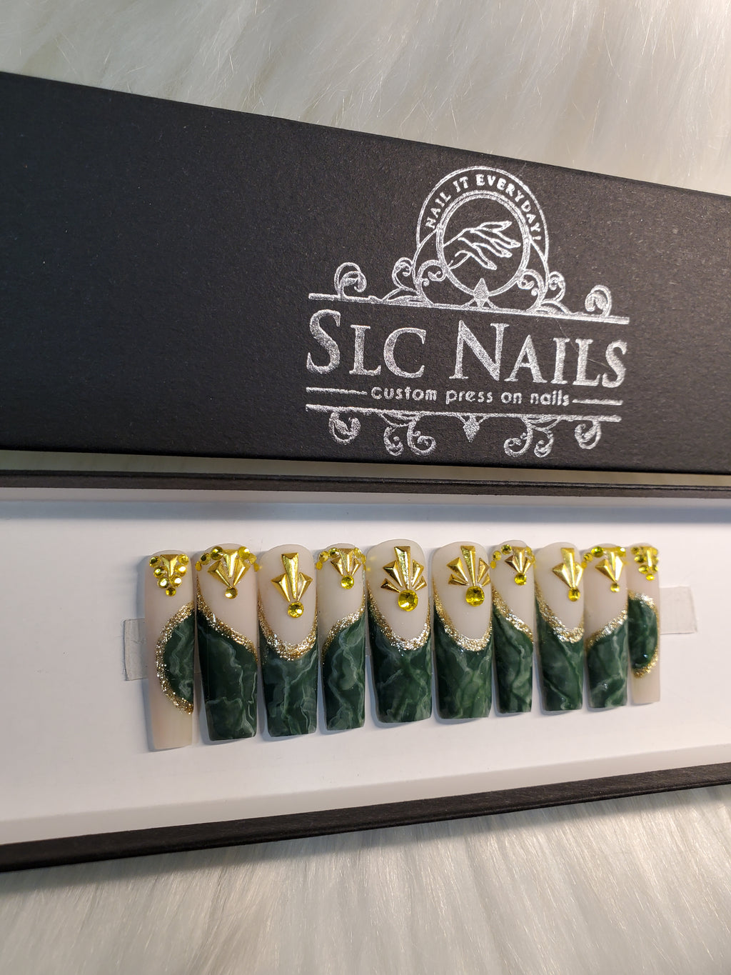 Emerald Marble Glitz