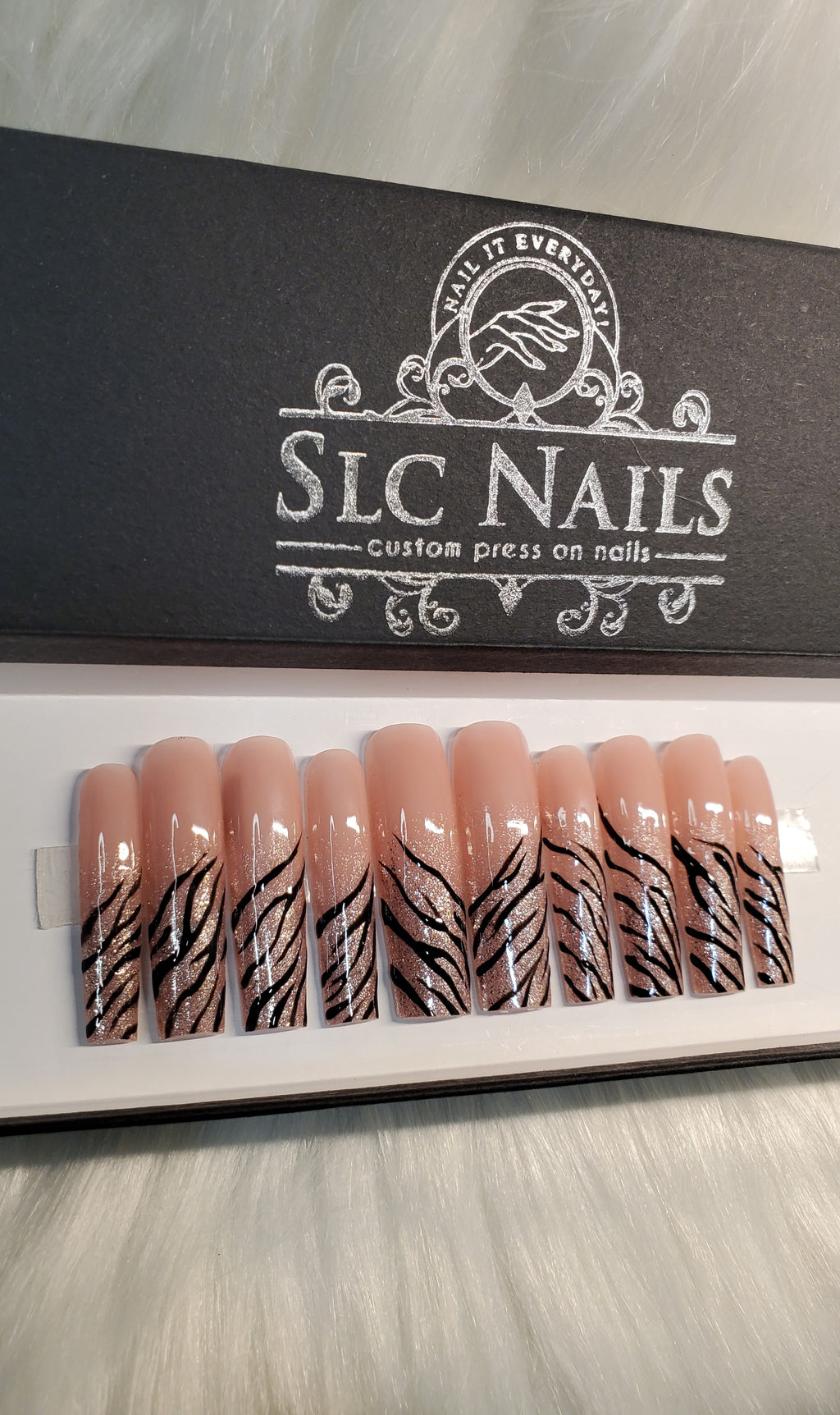 Peach Zebra Sparkle